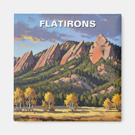 Flatirons Colorado Travel マグネット (正面)