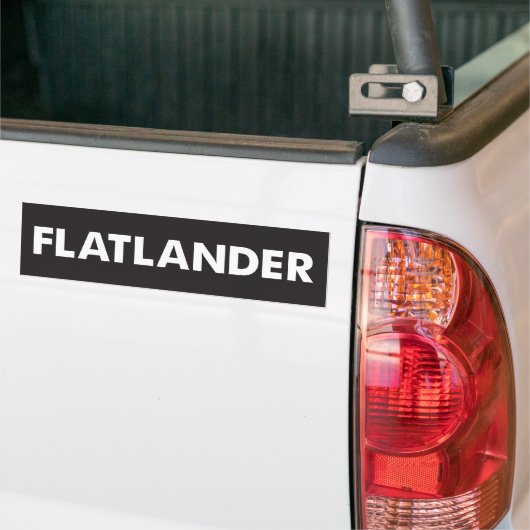 Flatlander バンパーステッカー (トラック上)