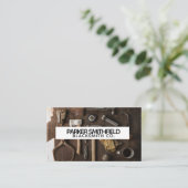 Flatlayの素朴な鍛治屋の自動建物用具 名刺 (スタンド正面)