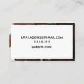 Flatlayの素朴な鍛治屋の自動建物用具 名刺 (裏面)