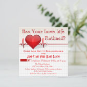 Flatlinedのハートグラフアンチバレンタインの日の招待 招待状 (スタンド正面)