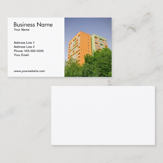 Flats写真シンプル遺産代理実在の 名刺 (正面/裏面)