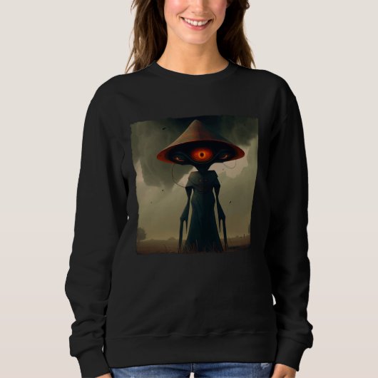 Flatwoods Monster Braxie 1952 Creepy Alien Cryptid スウェットシャツ (正面)
