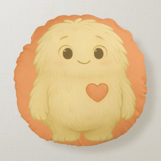 Flauschi Kissen – Das Empathie-Monster ラウンドクッション (正面)