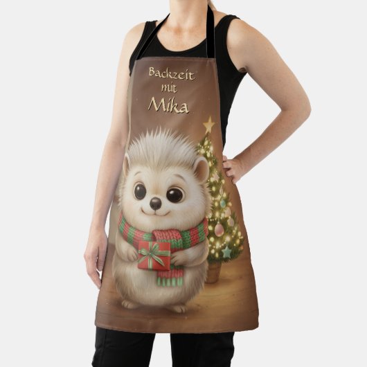 Flauschiger Igel Backzeit Design エプロン (インサイチュ)