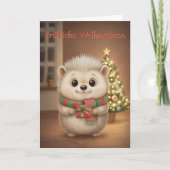 Flauschiger Igel rote Schrift Karte カード (正面)