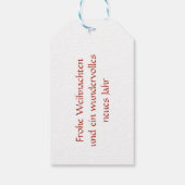 Flauschiger Igel rote Schrift Winterzauber ギフトタグ (裏面)