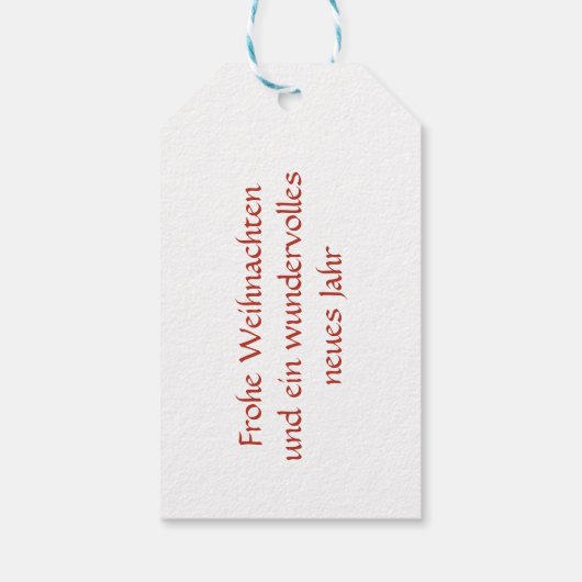 Flauschiger Igel rote Schrift Winterzauber ギフトタグ (裏面)