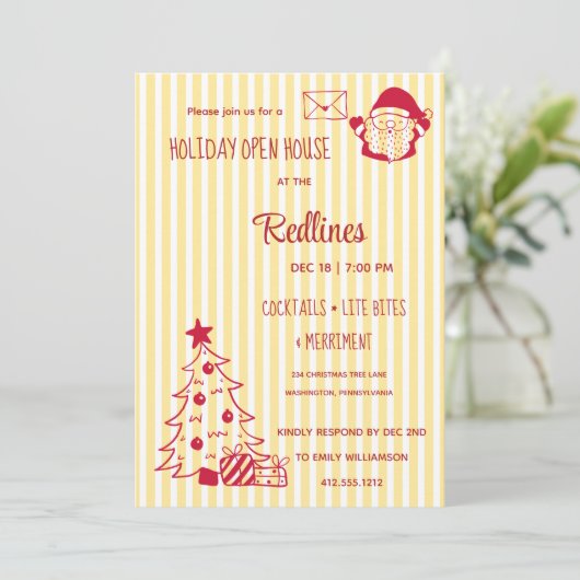 Flavescent stripped Holiday Open House  招待状 (スタンド正面)