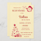 Flavescent stripped Holiday Open House  招待状 (正面/裏面)