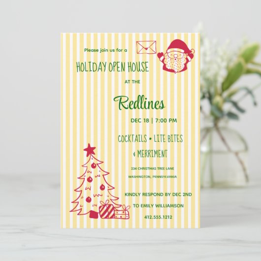 Flavescent stripped Holiday Open House  招待状 (スタンド正面)