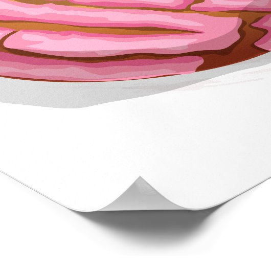 Flavored Conchas Pan Dulce Pink, Choco & Vanilla ポスター (角)