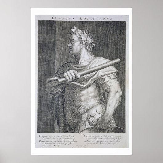 Flavvius Domitian (AD 51 - AD 96)ローマ皇帝8 ポスター (正面)