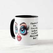 Flawless?  Add Name Message, Fabulous Eyes Face マグカップ (正面左)