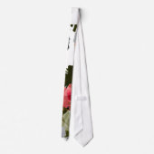 Flawless Pink Red Yellow Hibiscus flower ネクタイ (裏面)