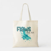Flaws Are Art – Inspirational Abstract Splash Blue トートバッグ (裏面)