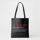 Flawsome – カスタマイズ可能な定義 トートバッグ (正面)