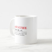 Flawsome - カスタマイズ可能な辞書の定義 コーヒーマグカップ (正面左)