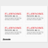 Flawsome - カスタマイズ可能な辞書の定義 長方形シール (シート)