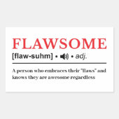 Flawsome - カスタマイズ可能な辞書の定義 長方形シール (正面)