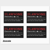 Flawsome - カスタマイズ可能な辞書の定義 長方形シール (シート)