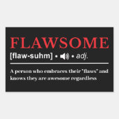 Flawsome - カスタマイズ可能な辞書の定義 長方形シール (正面)