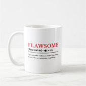 Flawsome – カスタマイズ可能な辞書定義 コーヒーマグカップ (左)