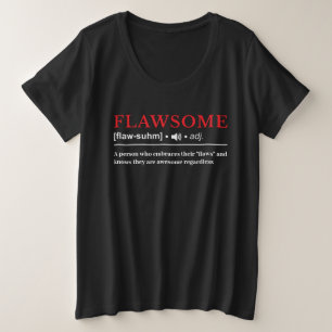 Flawsome – カスタマイズ可能な辞書定義 プラスサイズTシャツ