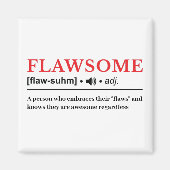 Flawsome – カスタマイズ可能な辞書定義 マグネット (正面)