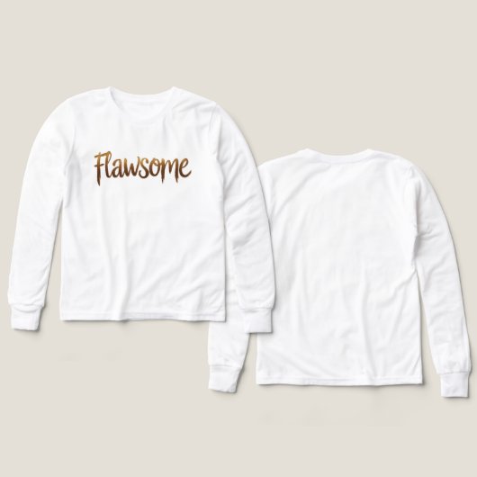 "Flawsome" Kids' Self-Esteem & Confidence T-Shirt  (デザイン 正面＆背面)