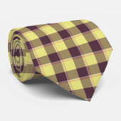 Flax and Livid Brown Plaid Neck Tie ネクタイ (ロール)