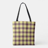 Flax and Livid Brown Plaid Yellow トートバッグ (裏面)