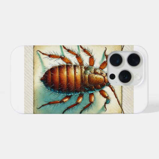 Flea Siphonaptera 020924IREF241 - Watercolor iPhoneケース (裏面横)