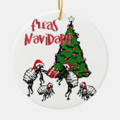 FLEAS NAVIDAD – クリスマスノミとクリスマスツリー セラミックオーナメント (正面)