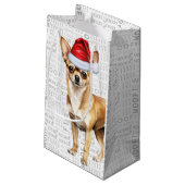 Fleas Navidog Chihuahuaクリスマスおもしろいの小さな贈り物 スモールペーパーバッグ (裏面アングル)