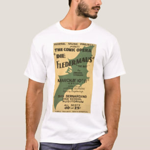 Fledermaus Straussは1938 WPA死にます Tシャツ