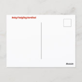 Fledgling Cardinal Cute Baby Bird Wildlife Photo ポストカード (裏面)