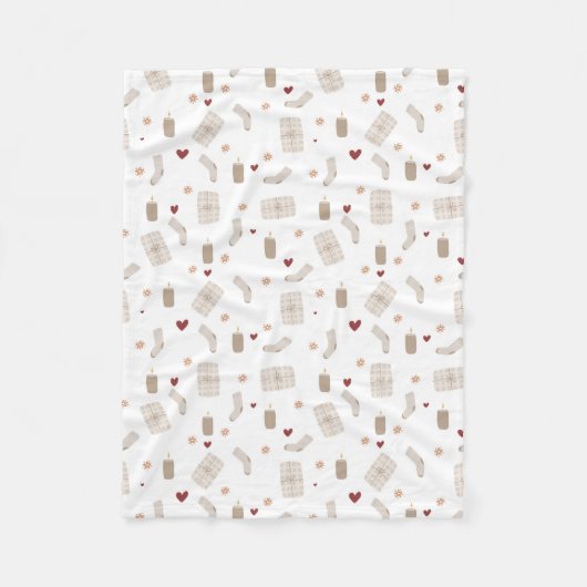 Fleece Blanket 76,2cmx101,6cm - Christmas Pattern フリースブランケット (正面)