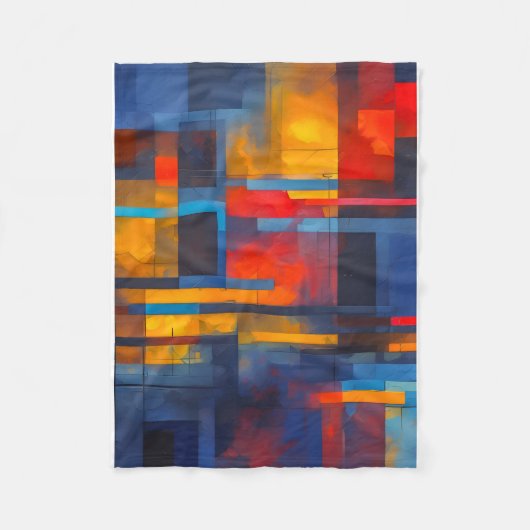 Fleece Blanket (Abstract Design) フリースブランケット (正面)