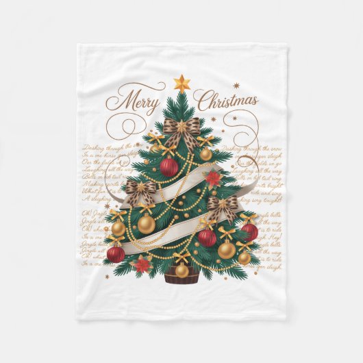 Fleece Blanket-Baby Merry Christmas Fleece Blanket フリースブランケット (正面)