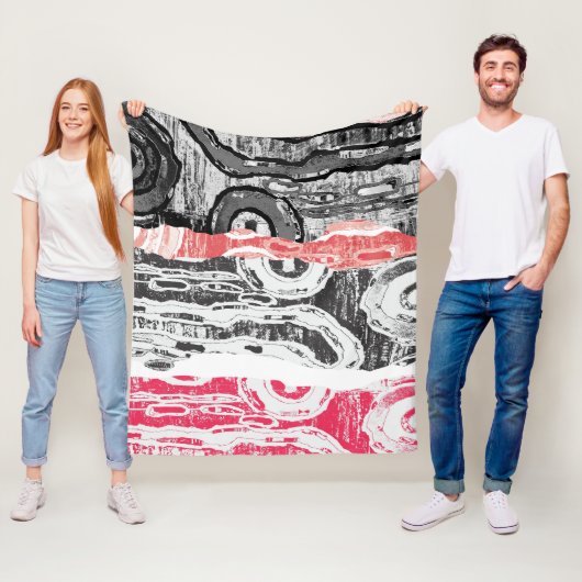 Fleece Blanket – Friction Lands Abstract Design フリースブランケット (インサイチュ)