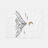 Fleece Blanket “Golden Moon & Peaks” フリースブランケット (正面(横))