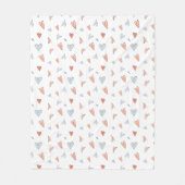 Fleece Blanket - Hearts Pattern フリースブランケット (正面)