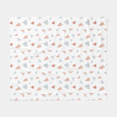 Fleece Blanket - Hearts Pattern フリースブランケット (正面(横))