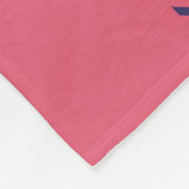 Fleece Blanket Hot Pink Magenta Indigo Plaid フリースブランケット (角)