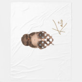 Fleece Blanket, Large 60" x 80" Katie Design フリースブランケット (正面)