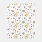 Fleece Blanket - Rabbit Pattern フリースブランケット (正面)
