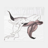 FLEECE BLANKET studio miiri フリースブランケット (正面(横))