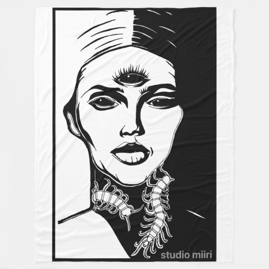 FLEECE BLANKET studio miiri フリースブランケット (正面)