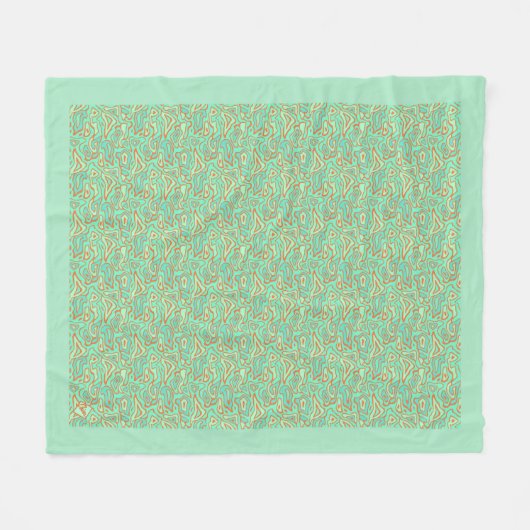 Fleece Blanket with Tropical Waters Design フリースブランケット (正面(横))